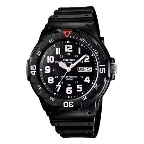 Casio Men`s Water-resistant Analog Watch with Black Dial - MRW-200H-1BV