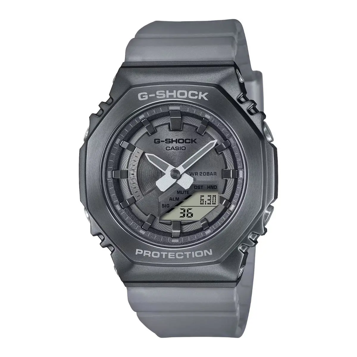 Casio G-shock Limited Edition Analog-digital Black/gray Watch GMS2100MF-1A - Dial: Black, Band: Gray, Bezel: Gray
