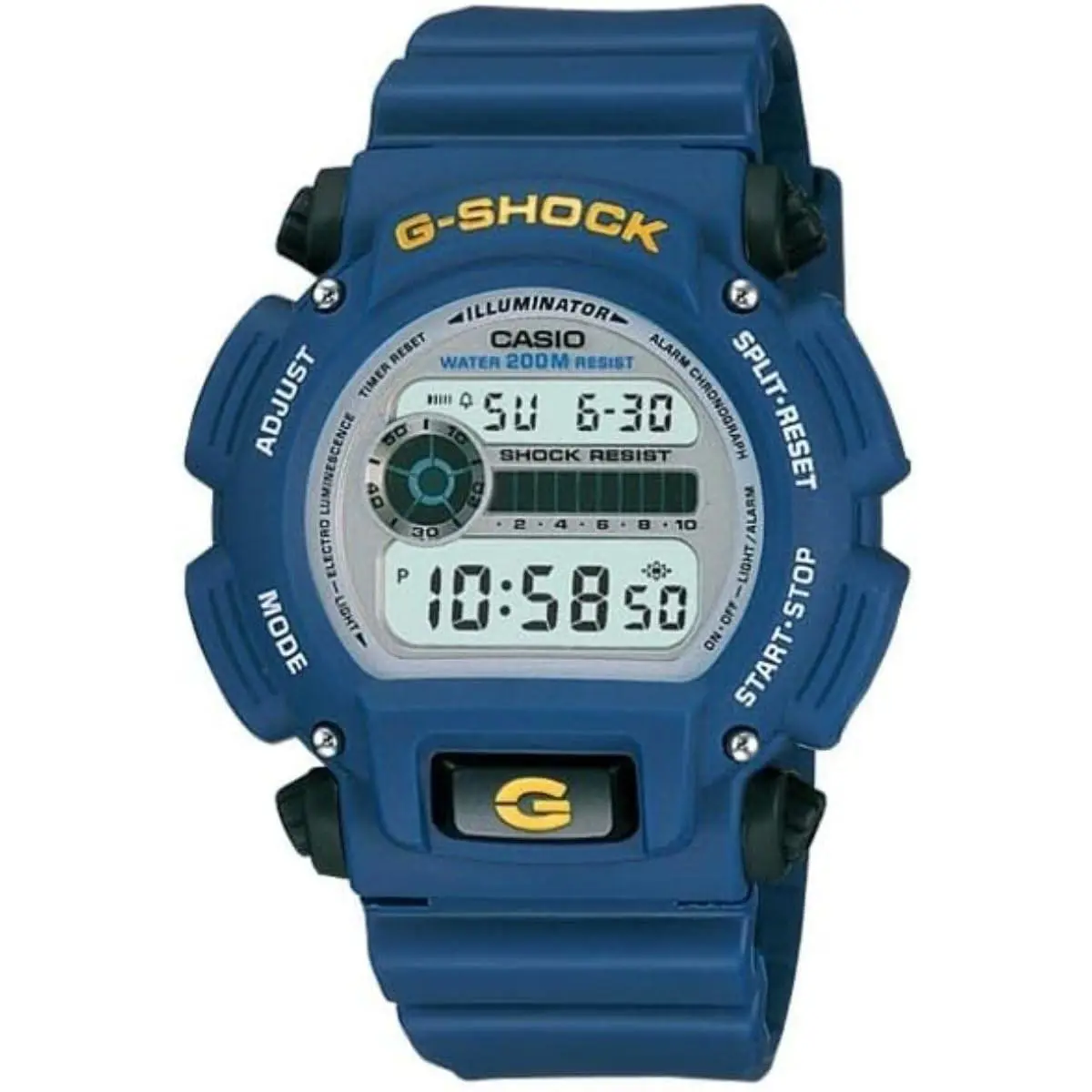 INT-DW-9052-2VDR Blue Military Style Digital Mens Watch by Casio