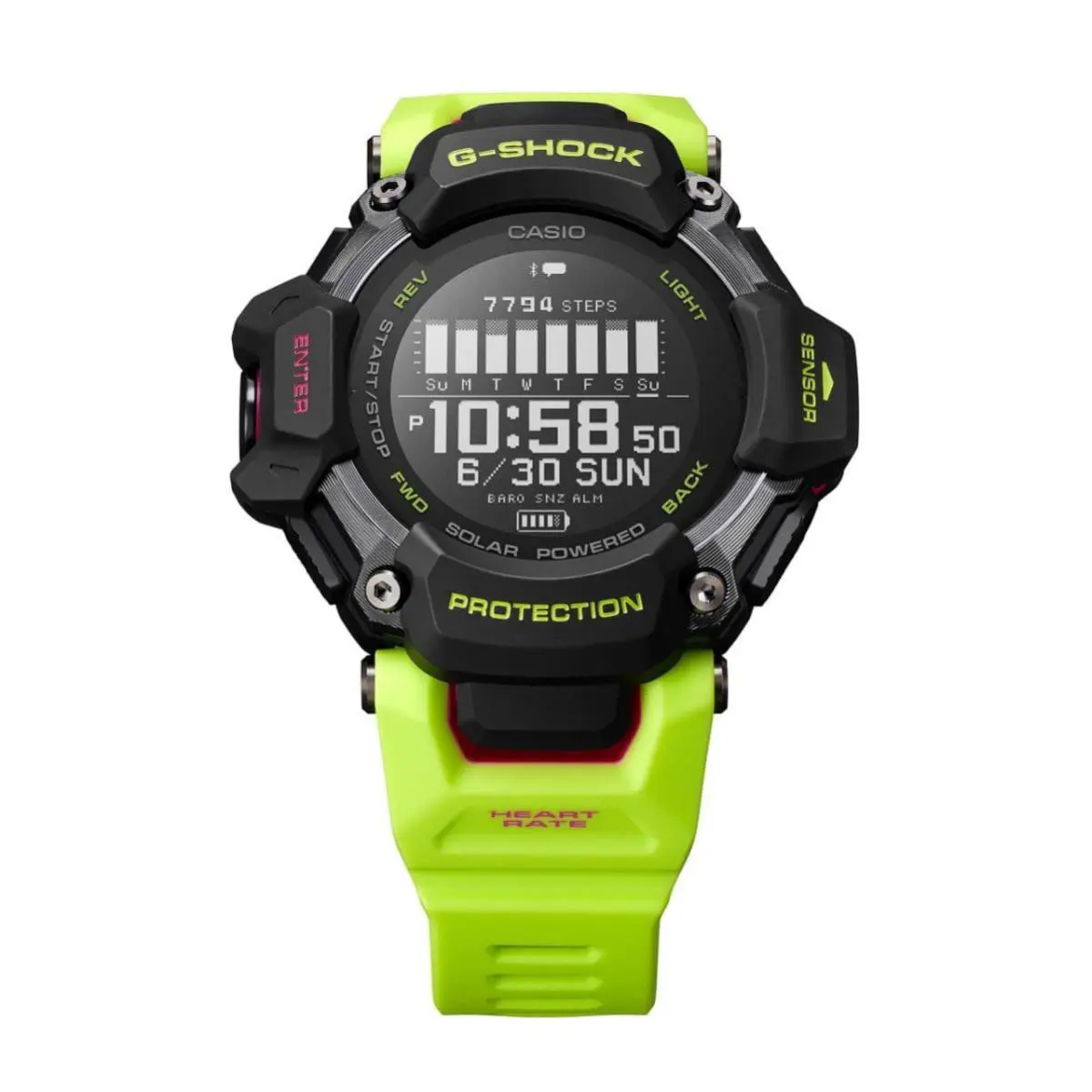 G-shock Move Quartz Solar Assisted Yellow Running Watch w/ Gps Heart Rate by Casio
