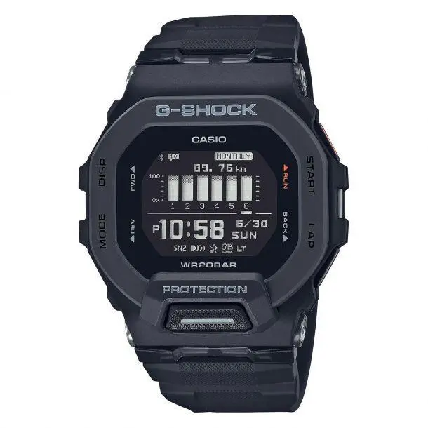 Casio G-shock G-squad Digital Connected Black Fitness Watch GBD200-1
