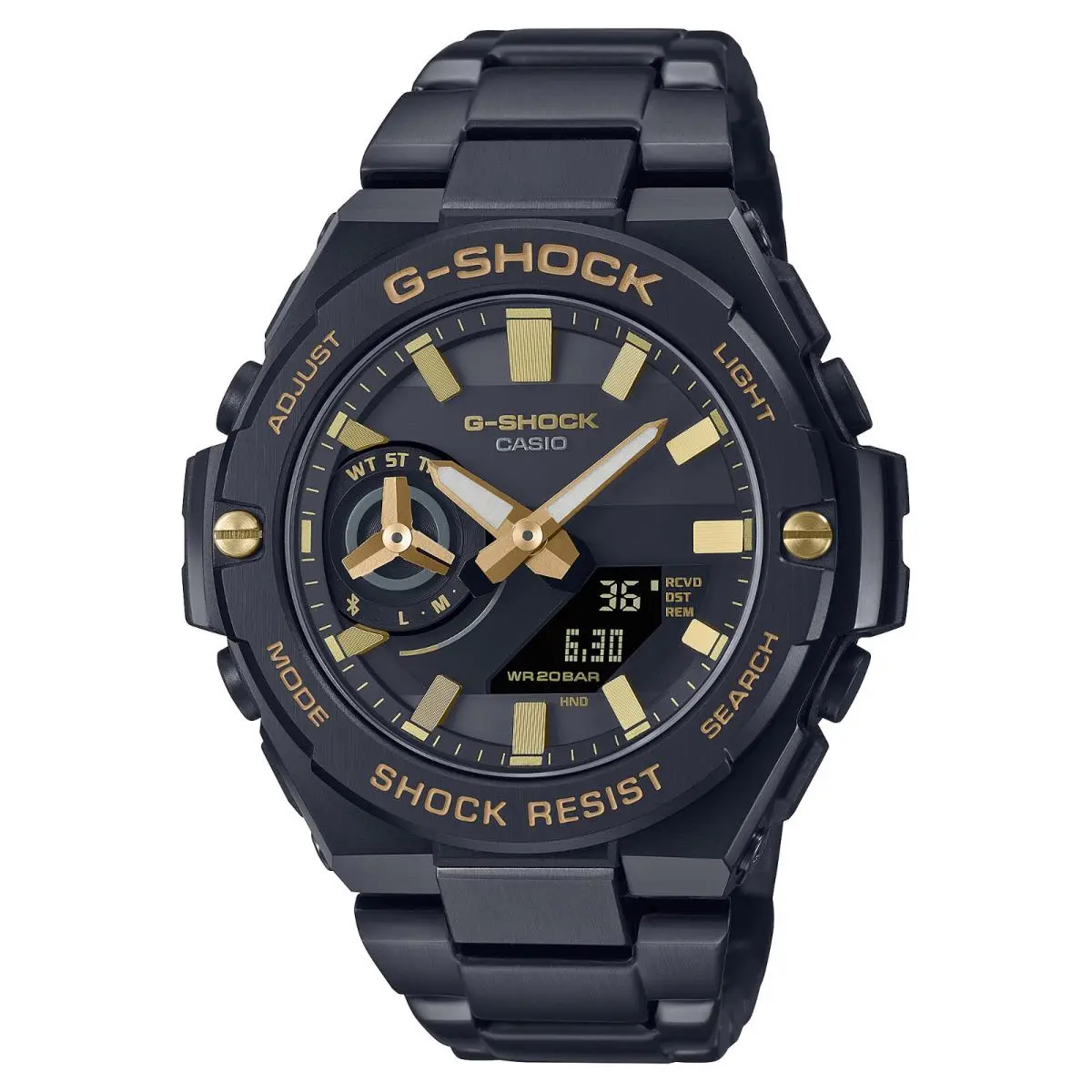 G-shock G-steel Stay Gold Ion-plated Bluetooth Mens Watch GSTB500BD1A9 by Casio