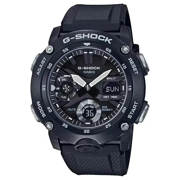Casio G-shock GA-2000S-1A Carbon Core Guard Analog Digital Black 200M