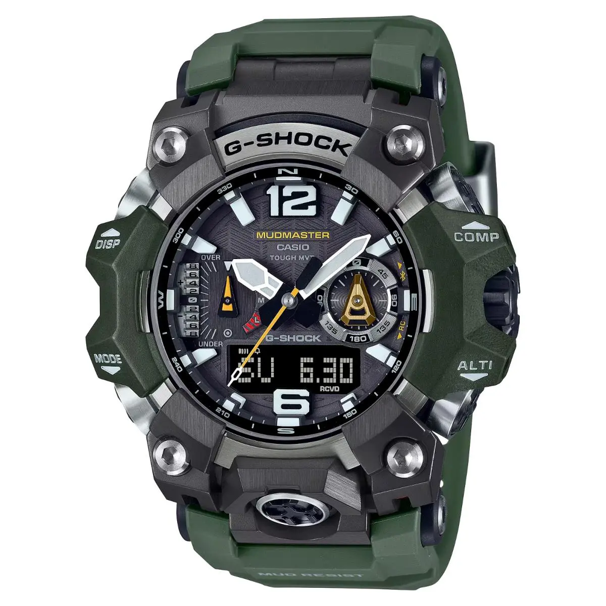 G-shock Mudmaster Black Dial Green Resin Band Watch GWGB1000-3A by Casio