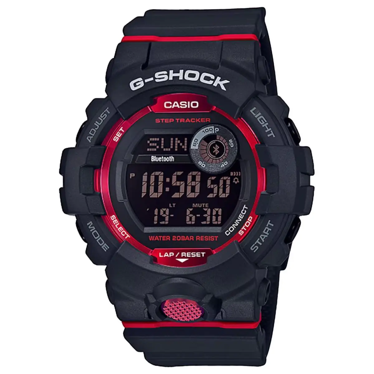 G-shock Black Dial Watch with Wireless Linking GBD800-1 by Casio
