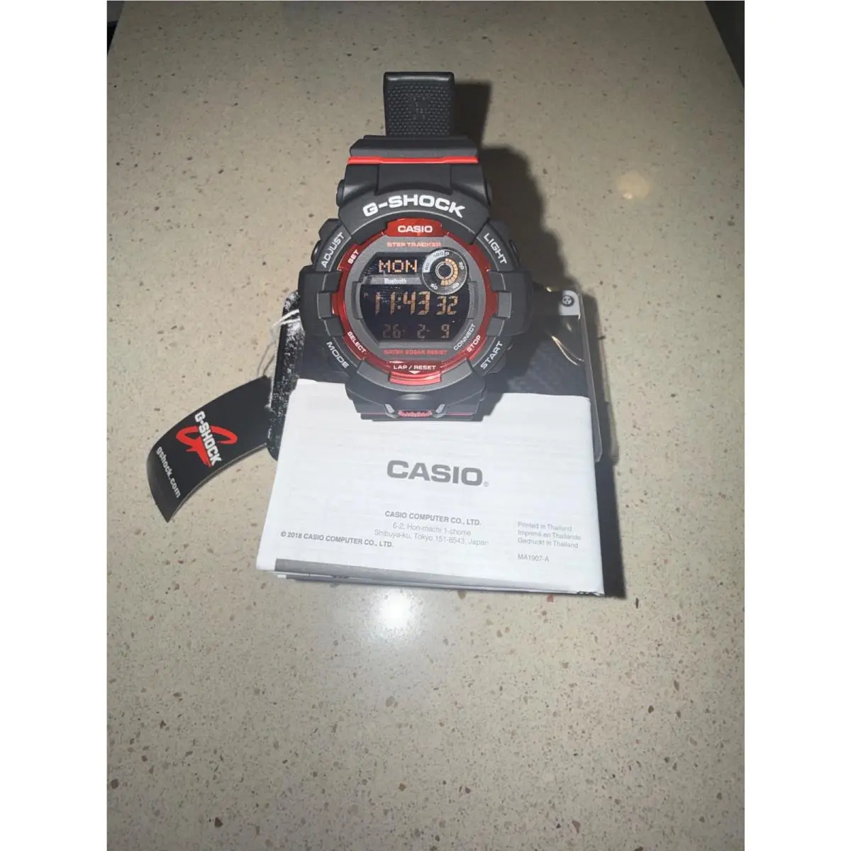 Casio G-shock GBD-800-1 Bluetooth Black/red Resin Digital Watch
