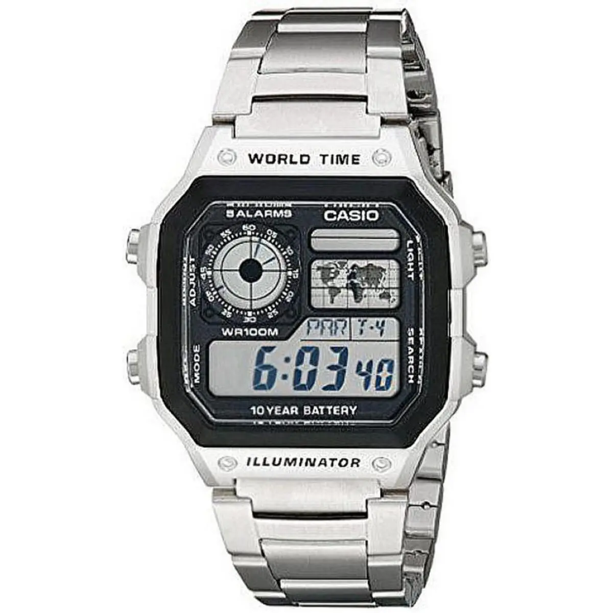Casio AE1200WHD-1A Men`s World Time Digital Watch