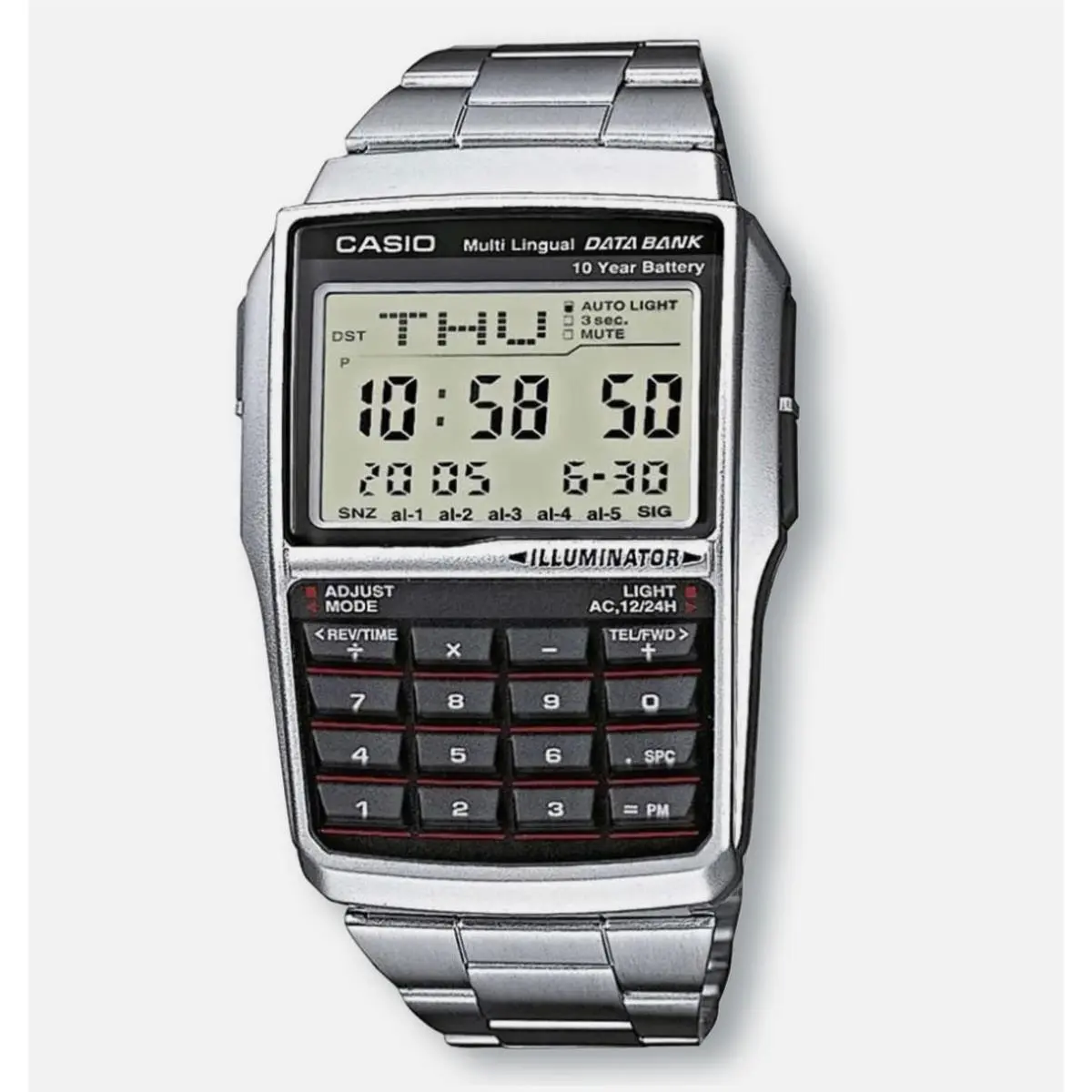 DBC32D-1A Multi-lingual Data Bank Calculator Watch by Casio