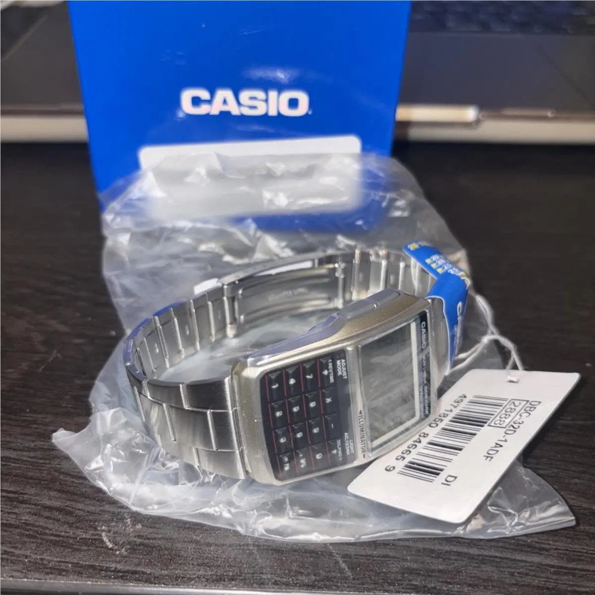 Casio DBC-32D-1A Data Bank Calculator Digital Watch Stainless Steel