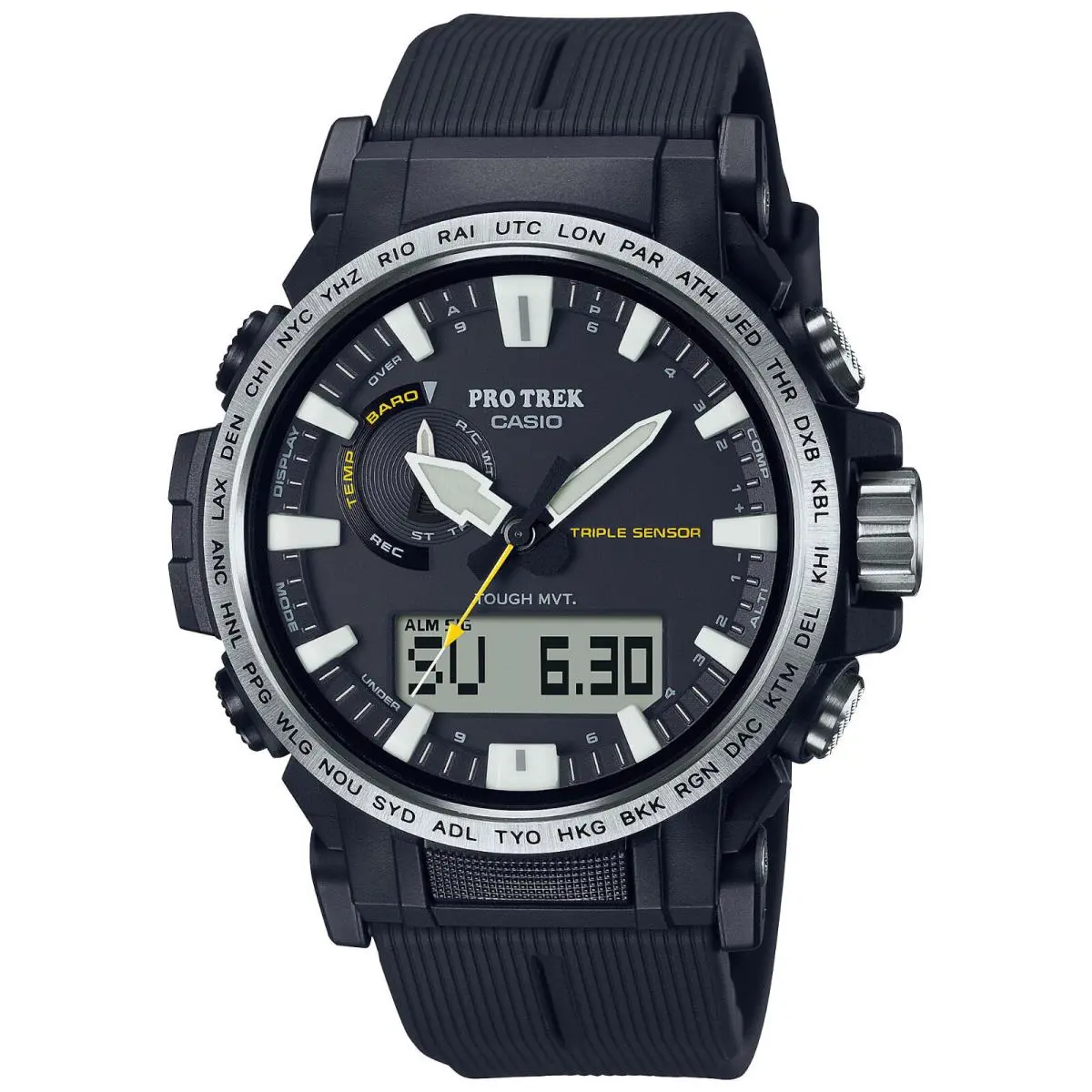 Protrek Eco-friendly Bio-based Solar Triple Sensor Mens Watch PRW61-1A by Casio