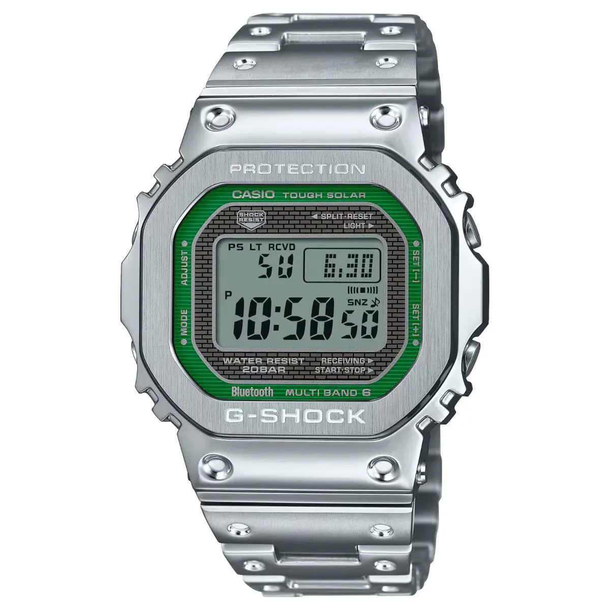 G-shock Full Metal Square Digital Green Watch GMWB5000D-3 by Casio