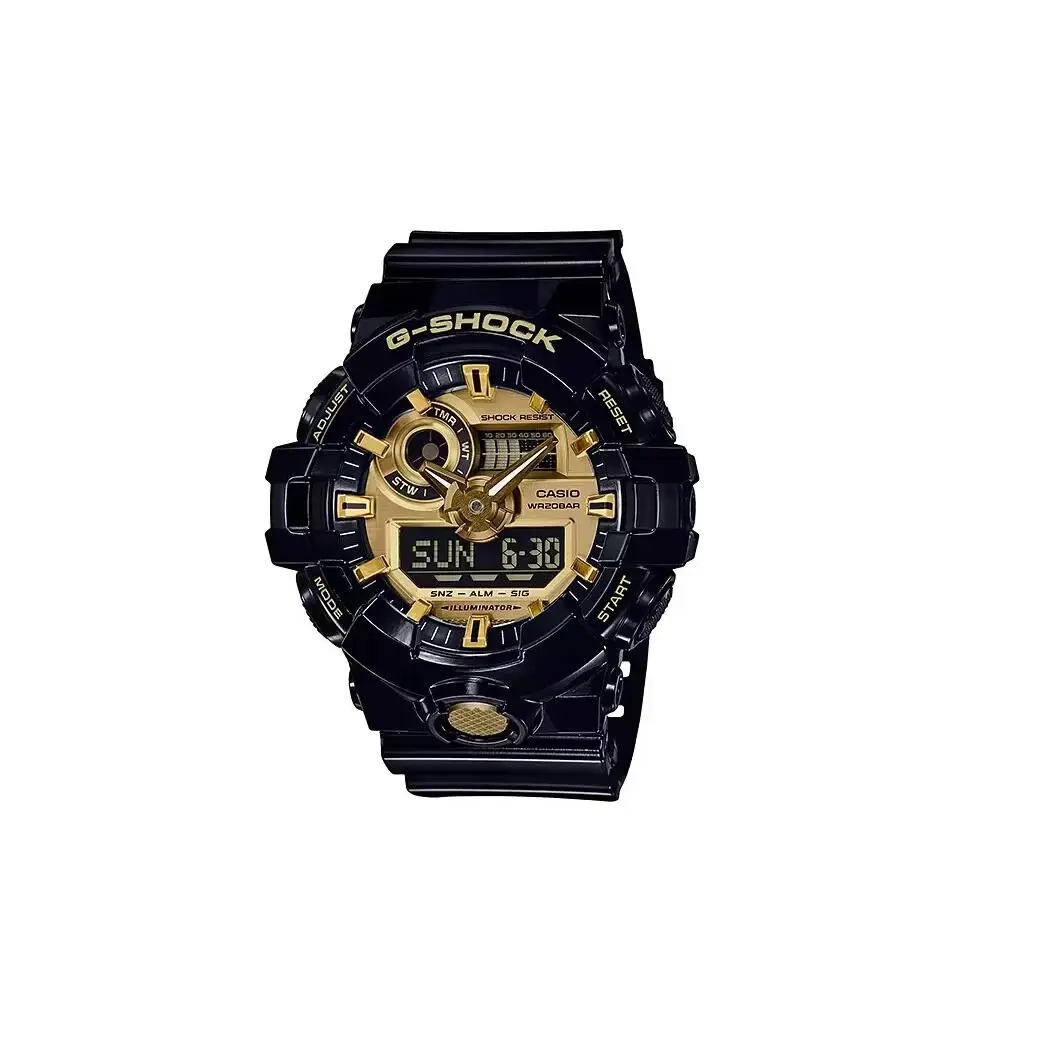Casio G-shock Analog/digital Black/gold Round Men`s Watch GA710GB-1A