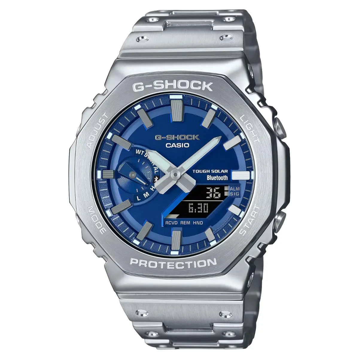 G-shock GMB2100AD-2A Full Metal 2100 Series Blue Steel Solar Mens Watch by Casio