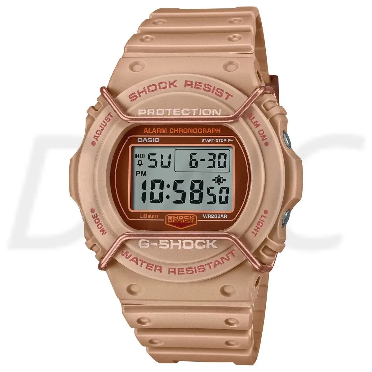 G-shock Tone-on-tone Series Light Brown Resin Band Watch DW-5700PT-5 by Casio