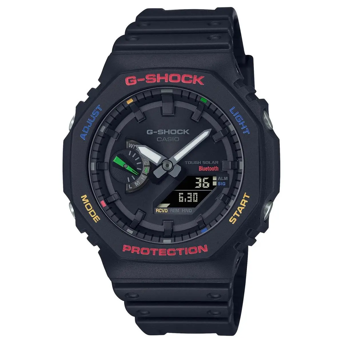 Casio G-shock Black Dial Solar Sports Resin Strap 200M Men`s Watch GA-B2100FC-1A