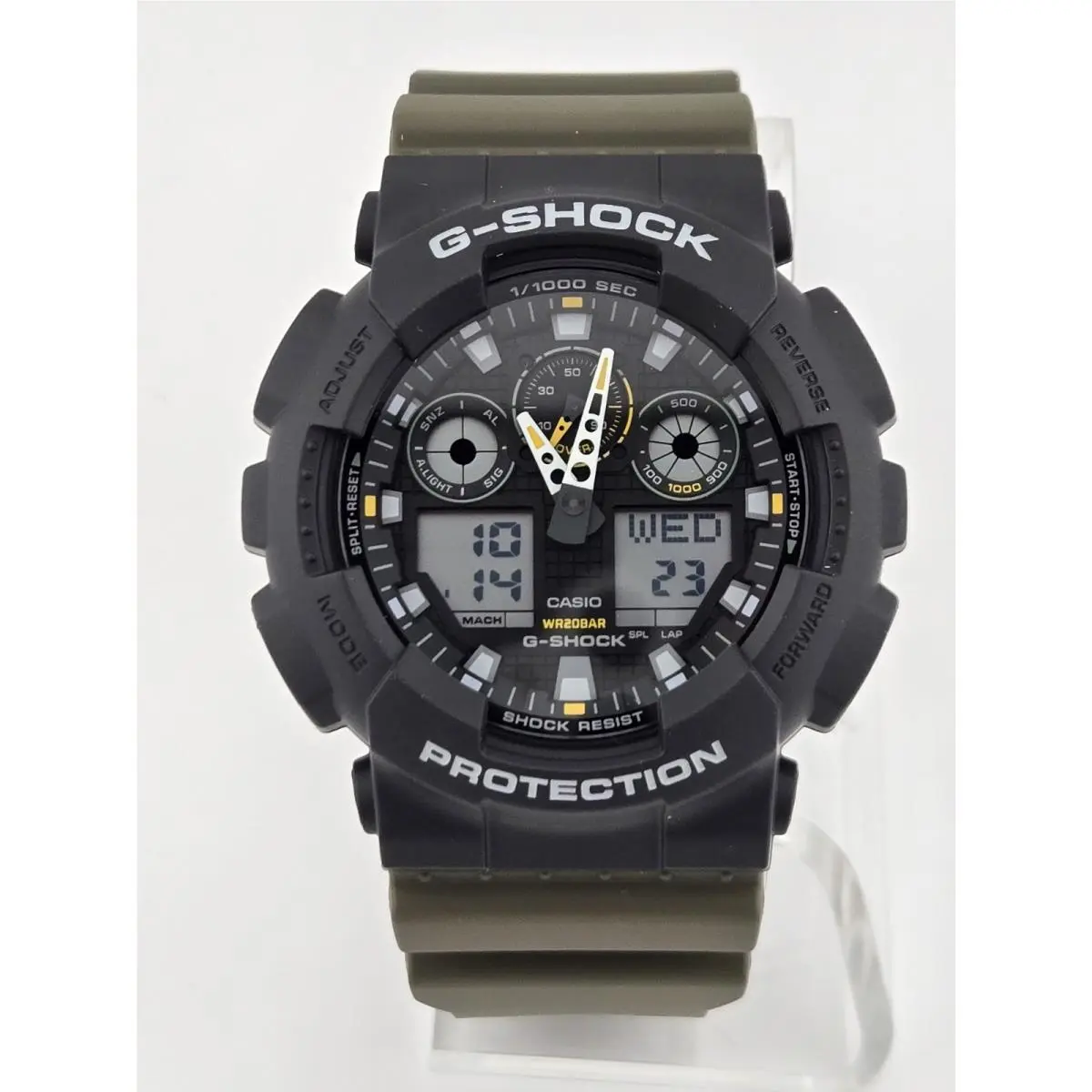 G-shock ak Black Olive Analog Digital Watch GA-100TU-1A3ER Men`s by Casio