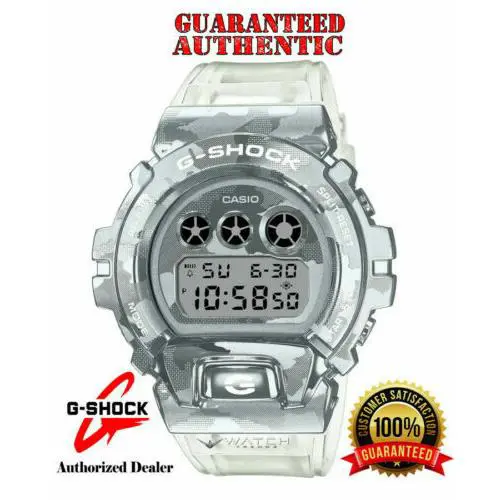 G-shock GM6900SCM-1 Camouflage Metal Case Skeleton Semi-transparent Band by Casio