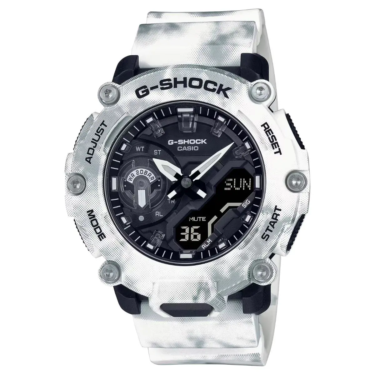 G-shock Limited Edition Snow Camouflage Watch GA2200GC-7A by Casio