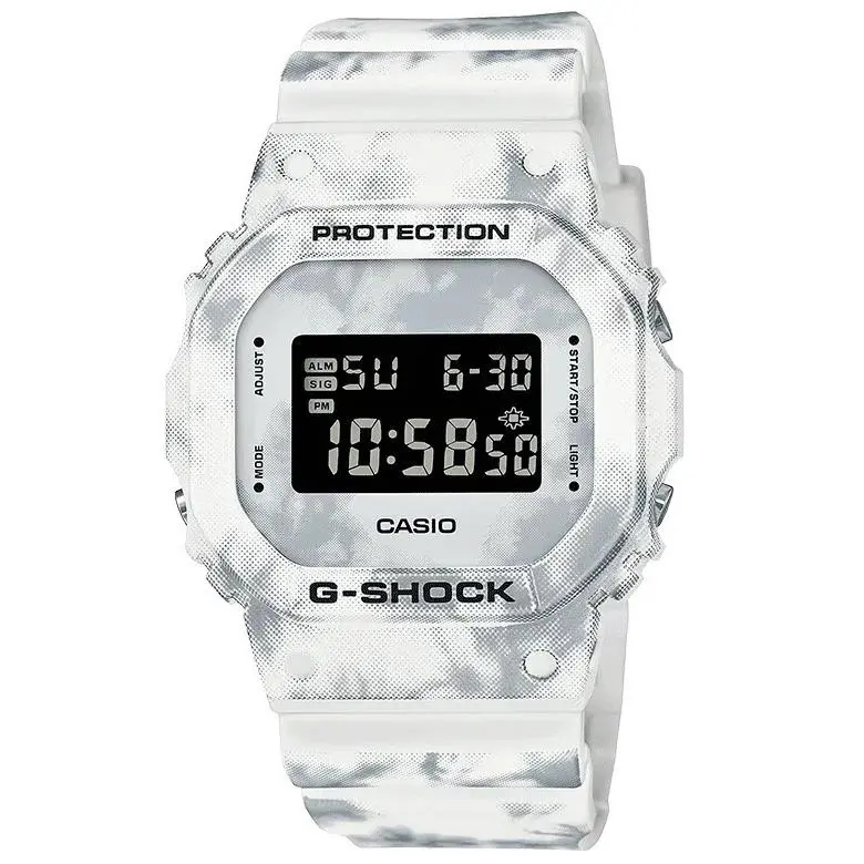 Casio G-shock Grunge Snow Camouflage Watch Black/white DW5600GC-7