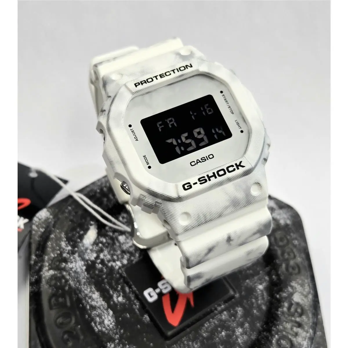 G Shock Watch DW5600GC-7 White DW-5600 DW5600GC w Box Papers by Casio