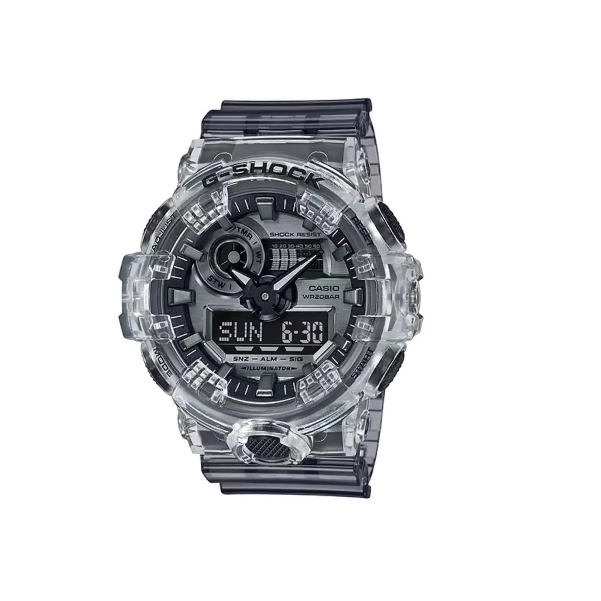Casio G-shock GA700SK-1A GA-700 Series Analog-digital Resin Quartz Men`s Watch - Dial: Gray, Band: Black, Bezel: Black