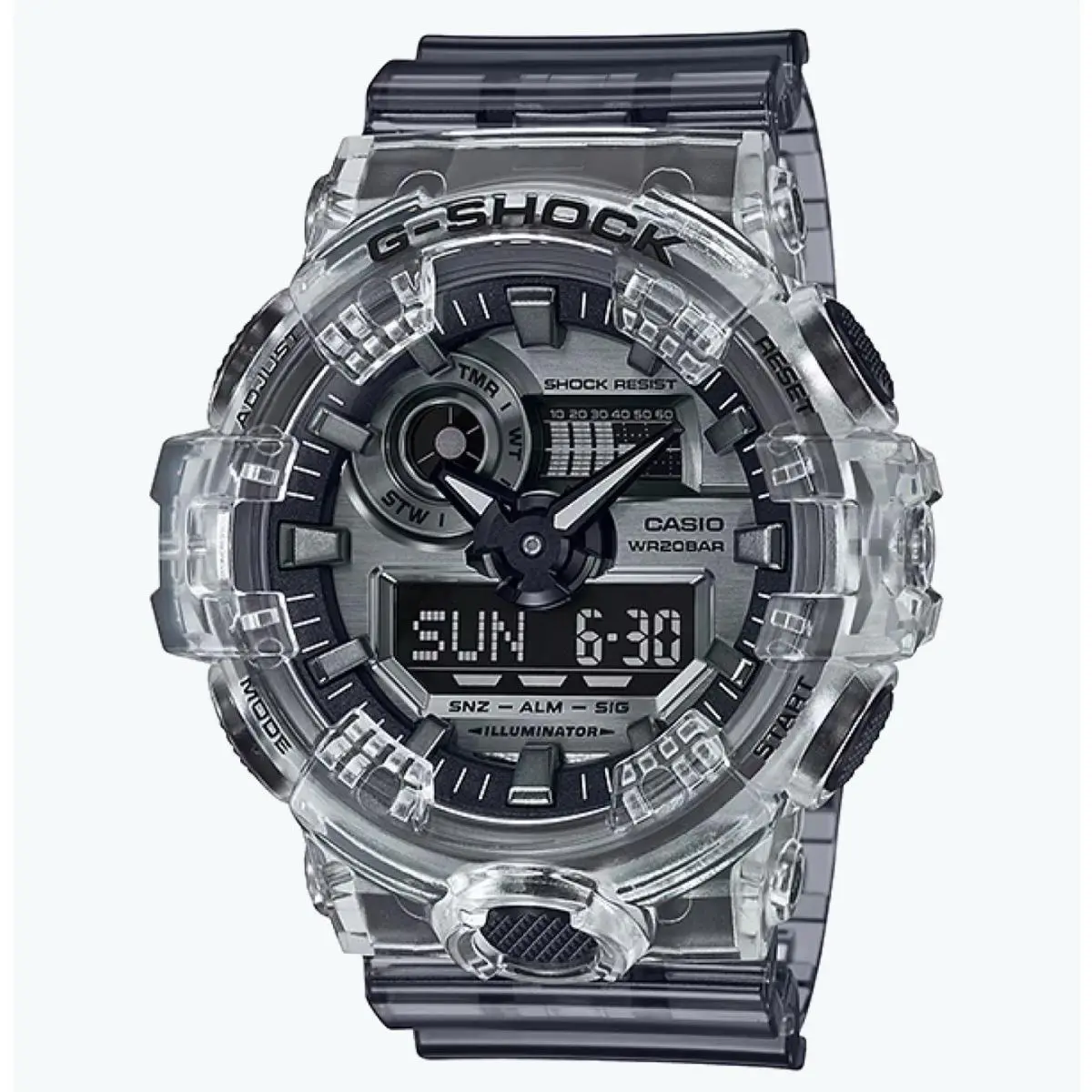 G Shock Analog-digital GA-700 Series GA700SK-1A Translucent Watch by Casio