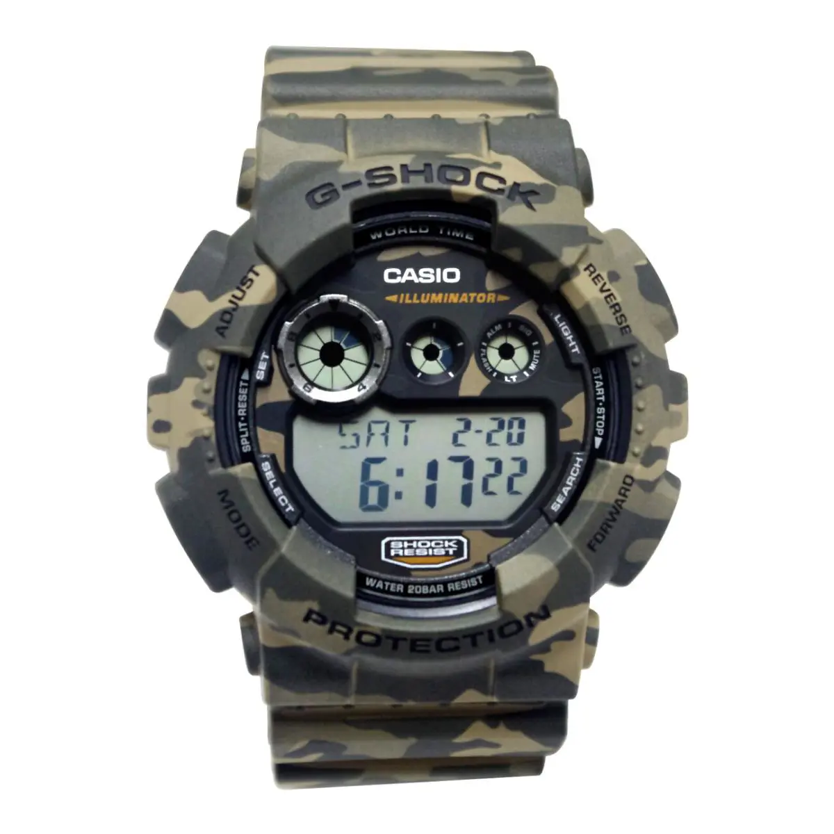 GD120CM-5 G-shock Brown Green Camouflage Men Watch by Casio
