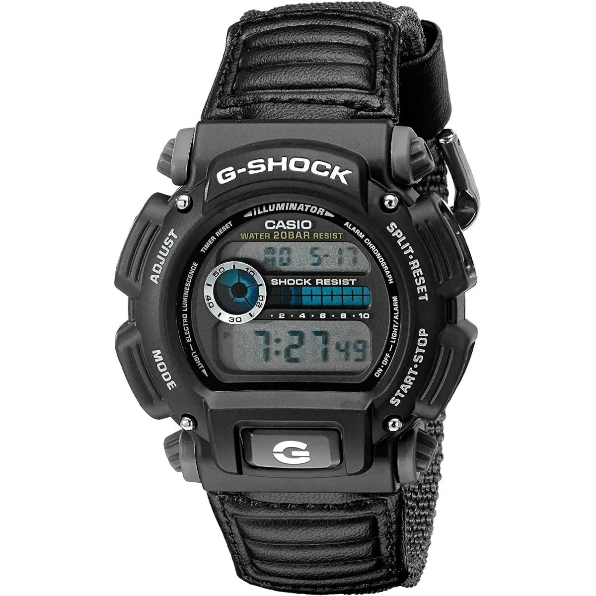 Casio DW9052V-1V G-shock 200 Meter Watch Chronograph Nylon Strap Alarm