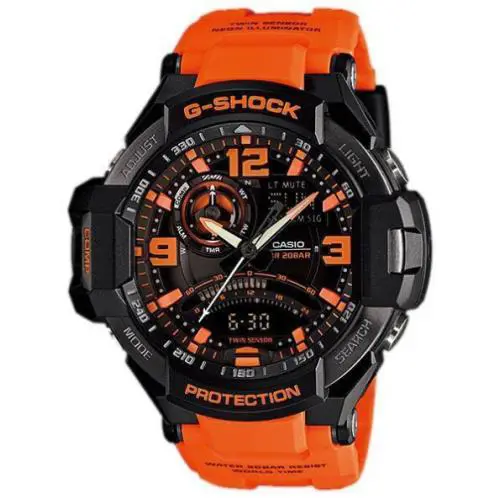 G-shock GA-1000-4ADR Orange Resin Gravity Master Men`s Watch by Casio