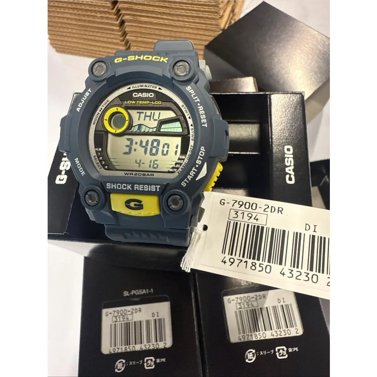 Casio G-shock G7900-2D Blue Resin Digital Men`s Watch 200M Tide Moon