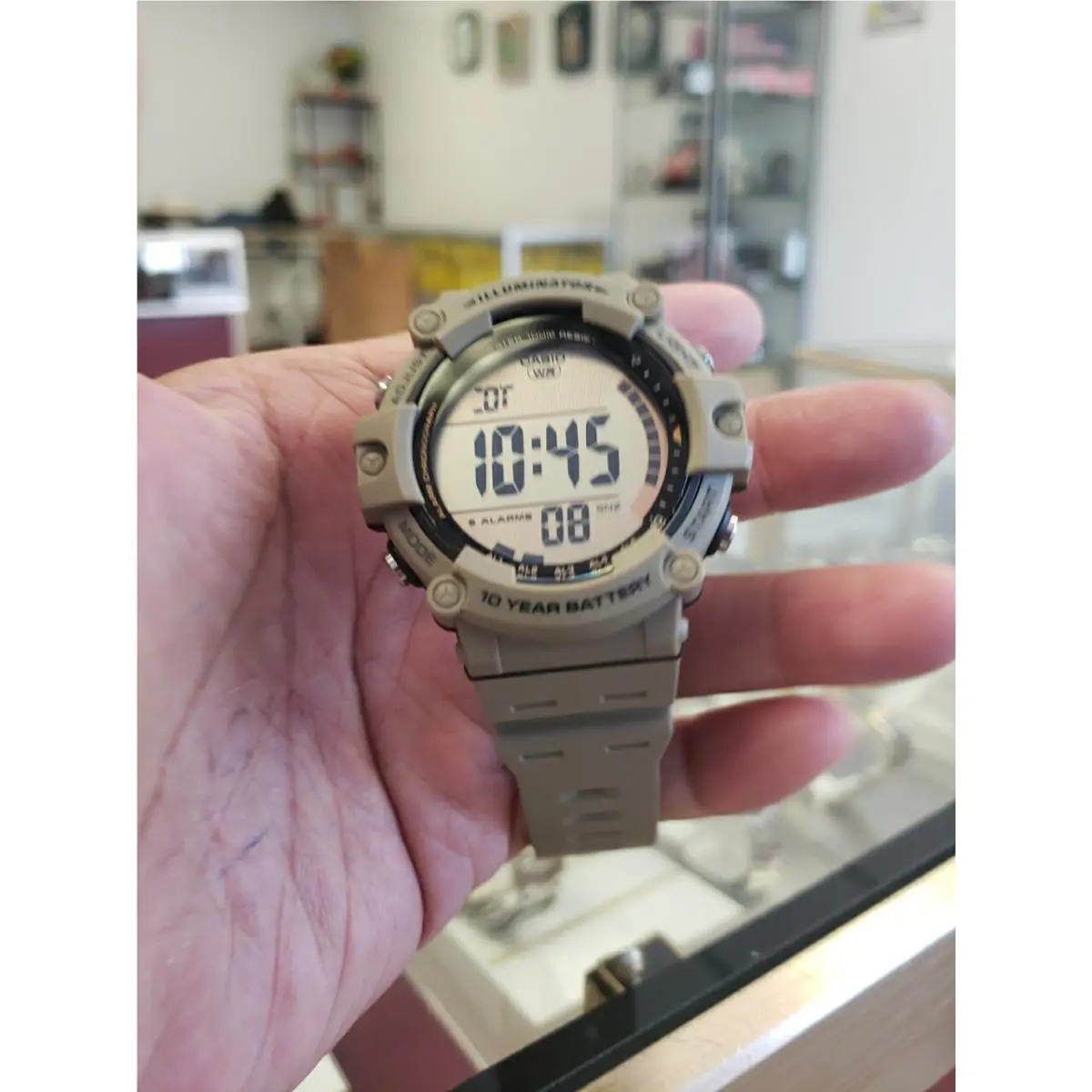 Casio Men`s Digital Illuminator 5 Alarms Quartz Watch AE1500WH Mod 3502 Good