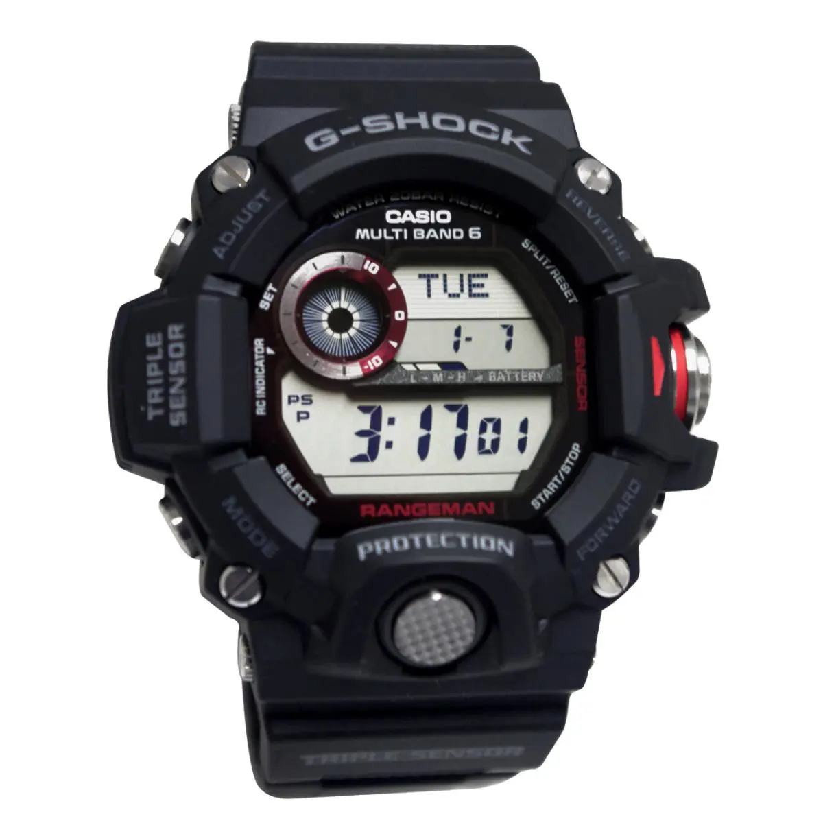 GW9400-1 G-shock Rangeman Black Red Digital Dial Resin Band Men Watch by Casio