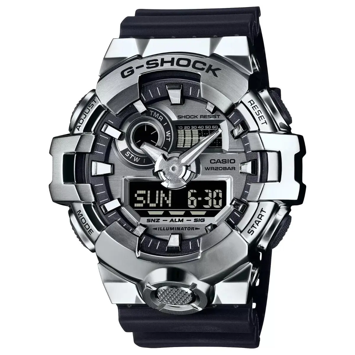Casio G Shock G-steel Analog-digital Silver Metallic Watch GM700-1A