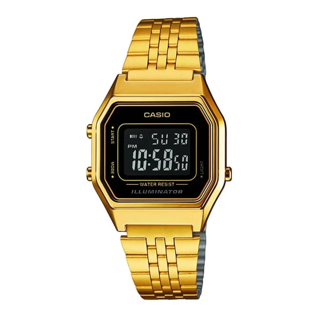 LA680WGA-1BDF Women`s Vintage Digital Quartz Watch - Gold by Casio