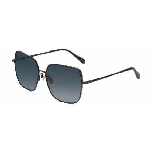 Rag Bone RNB1054/G/S Women Sunglasses Black Gold Crystal/grey Blue Gradient 58mm - Frame: Multicolor, Lens: Multicolor