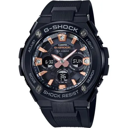 G-shock G-steel Diamond Index W/time Blk/rose Gold Watch GSTS310BDD-1A by Casio