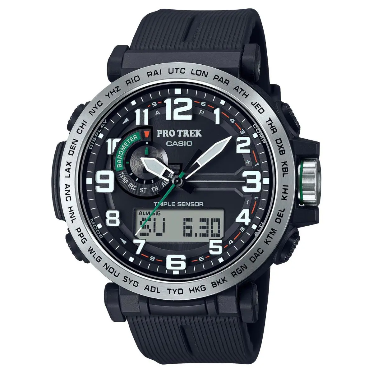 Casio Men`s Tough Solar Black Dial Watch - PRG601-1