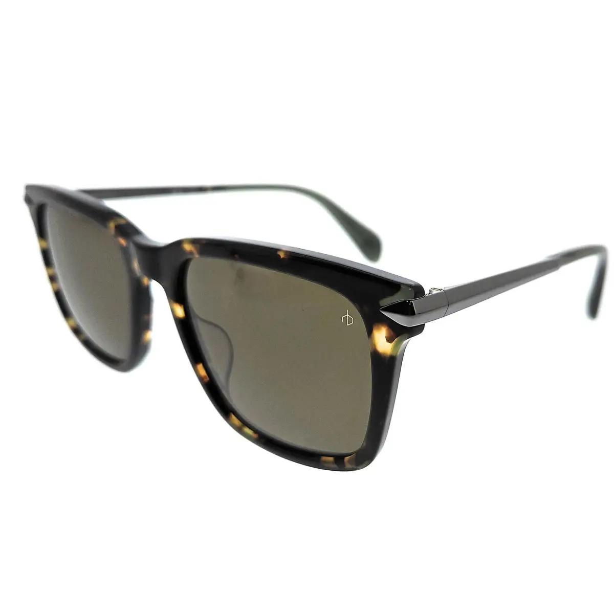 Rag Bone RNB5044/S 4N3 4N3 Havana Khaki Square Sunglasses - Havana Khaki, Frame: Havana Khaki, Lens: Green