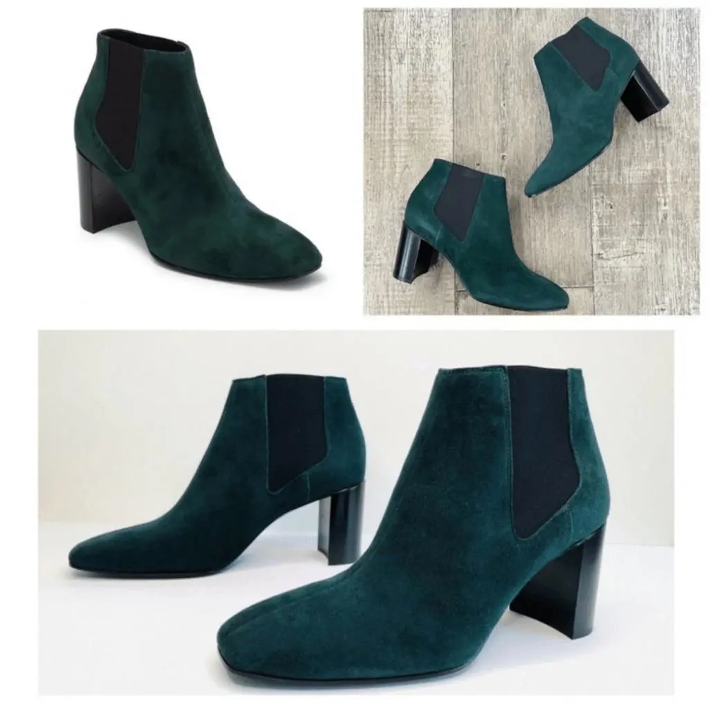 Rag Bone Aslen Suede Boots in Forest Green Size 38/8