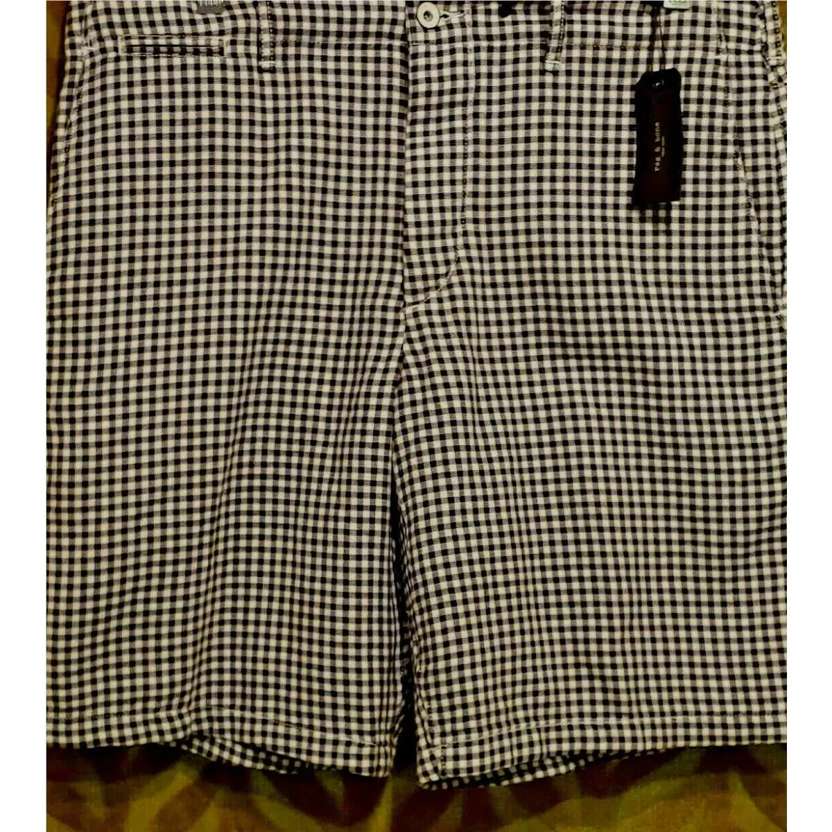 Men`s Rag Bone Navi Gingham Base Shorts · Size 29 Compare by Rag & Bone