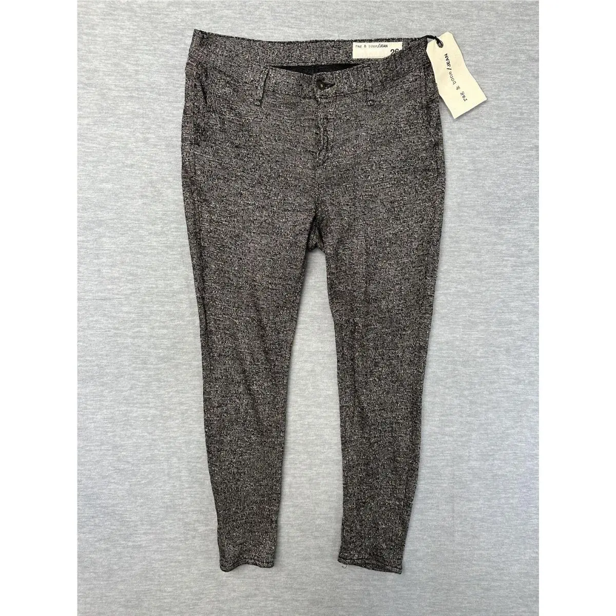 Rag Bone Jean Womens Size 26 Gray Black White Pepper Knit Pants Trouser Linen by Rag & Bone