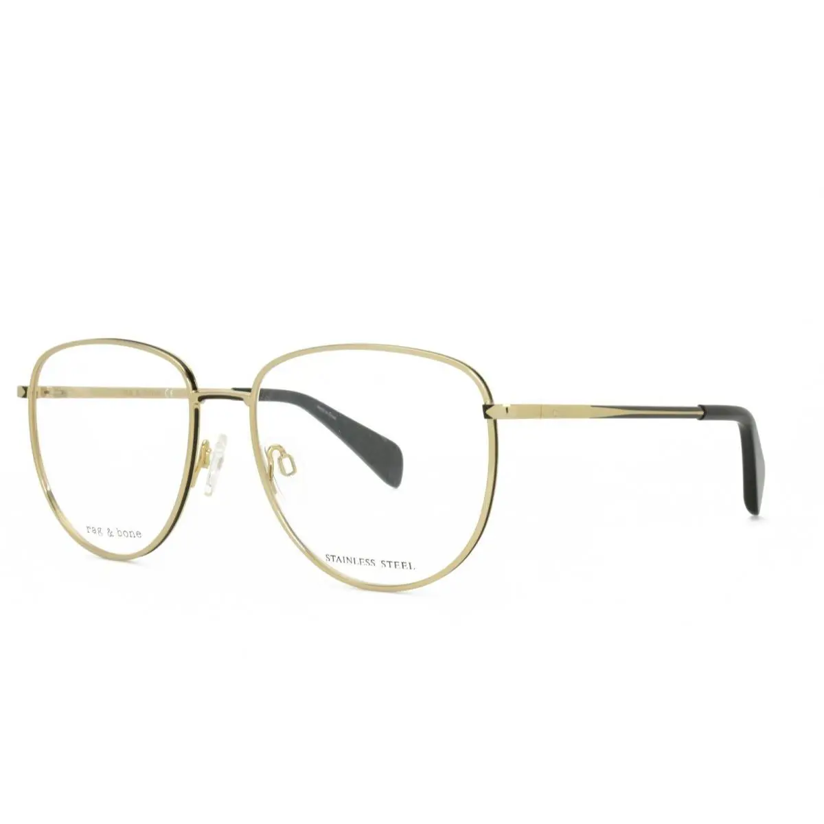 Rag Bone Eyeglasses 7017 J5G Gold Black 56-17-145