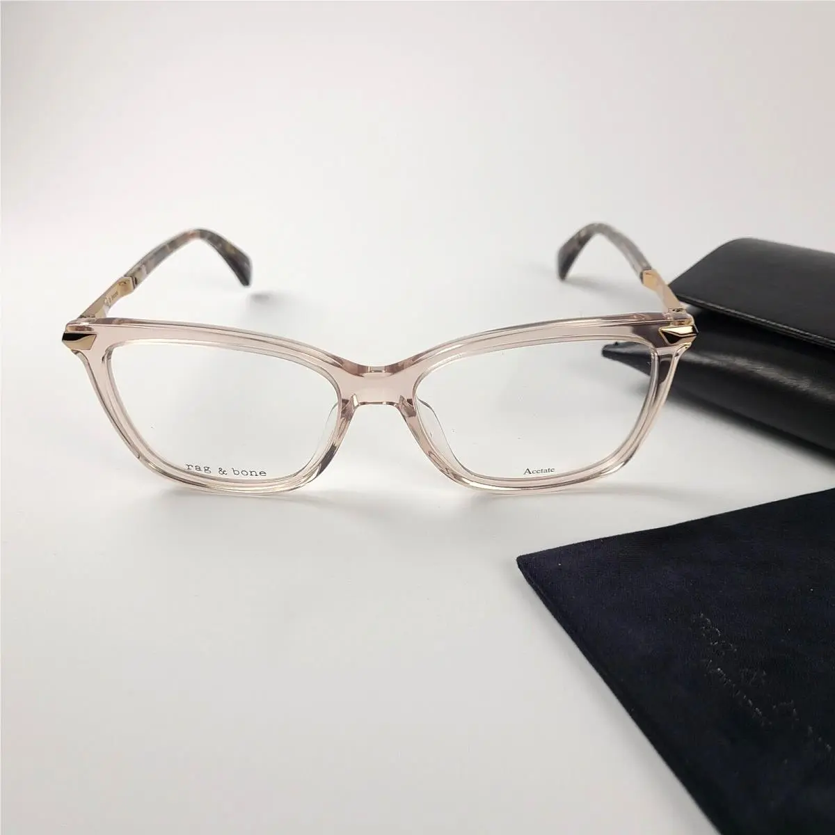 Rag Bone RNB3050 010A Beige Flex Hinge 53-15-140 w/ Case