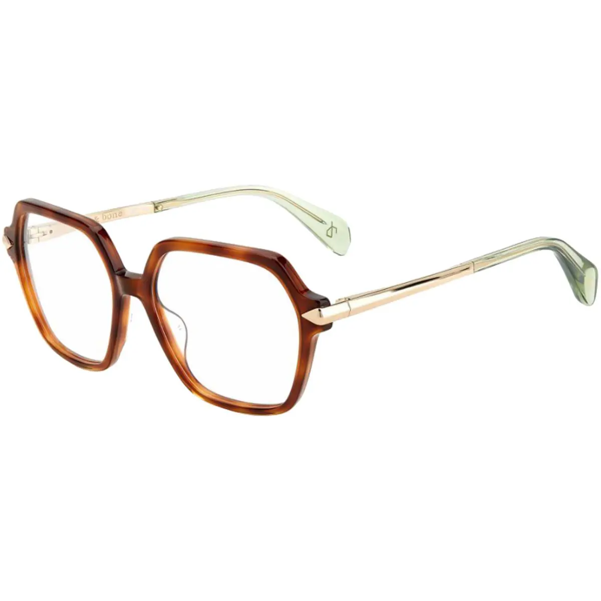 Rag Bone Women`s Havana Geometric Square Eyeglass Frames - RNB3052G 0086 16