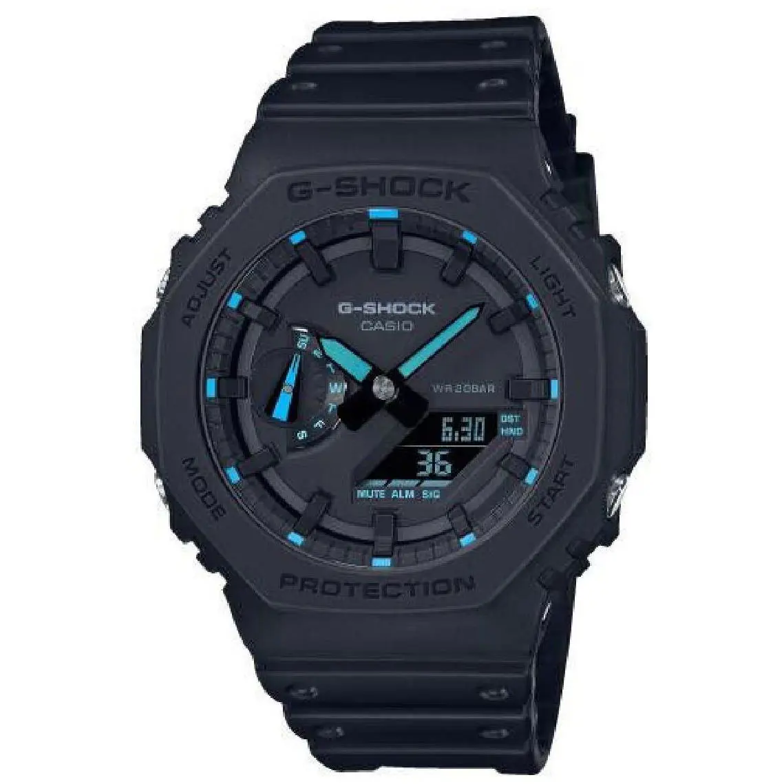 GA-2100-1A2 G-shock Men`s Analog-digital Fashion Watch Resin Strap Black by Casio