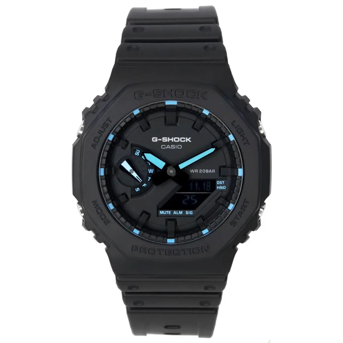 G-shock Quartz Resin Strap Black Dial Sport`s GA-2100-1A2 Men`s Watch by Casio