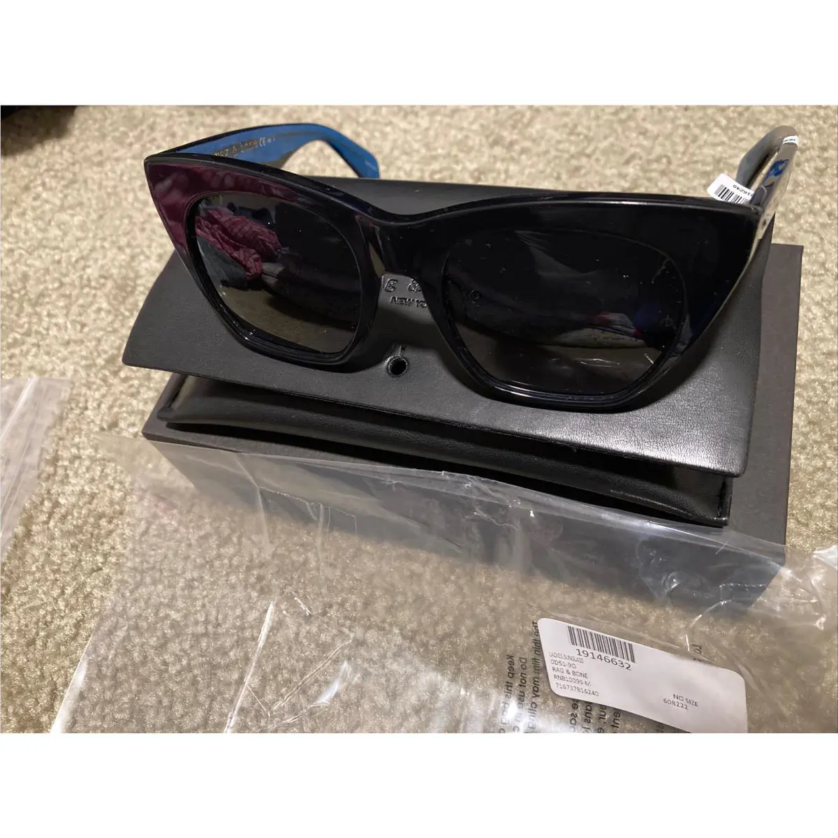 Rag Bone Rnb 54mm Cat Eye Sunglasses Blue Black