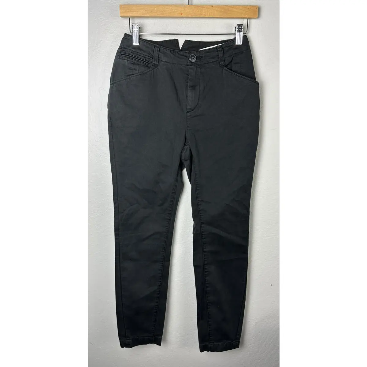 Rag Bone Black Field Cotton Chino Relaxed Fit Pant Size 24 Black by Rag & Bone