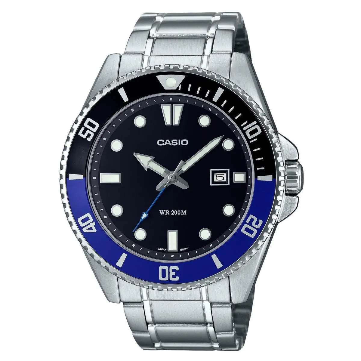 Casio Standard Analog Black Dial Sports Quartz 200M Men`s Watch MDV-107D-1A2