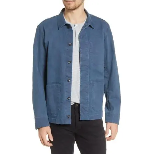 Rag Bone Blue Sandstone Reed Regular Fit Skate Jacket US Small
